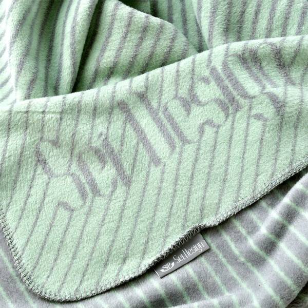 Sei Design Kuscheldecke Kassandra 150x200 | 58% Baumwolle 450 gr /m² Melange Mint/Grey Schlussverkauf
