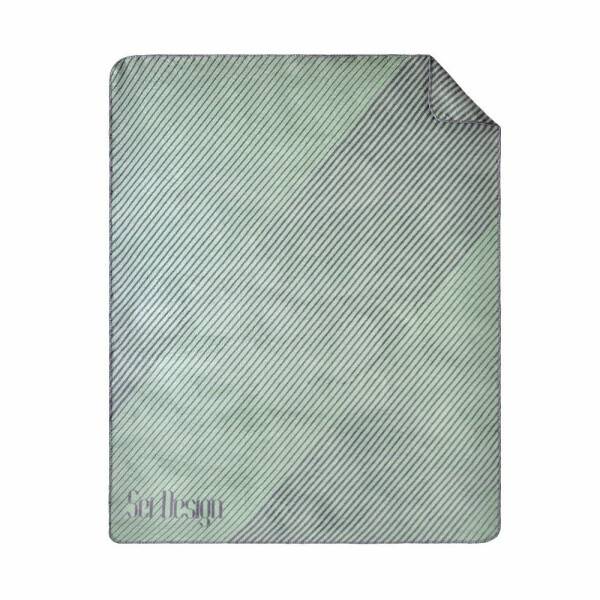 Sei Design Kuscheldecke Kassandra 150x200 | 58% Baumwolle 450 gr /m² Melange Mint/Grey Schlussverkauf