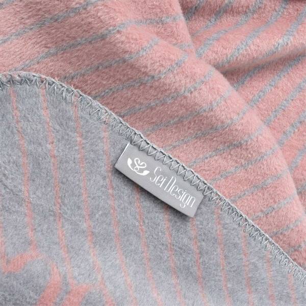 Sei Design Kuscheldecke Kassandra 150x200 | 58% Baumwolle 450 gr /m² Melange Rose/Grey Günstiger Verkauf