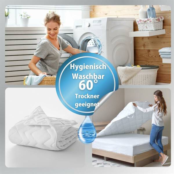Sei Design Luxus Matrazenschoner Premium CUBE 180x200 mit 4 Gummibände Schlussverkauf