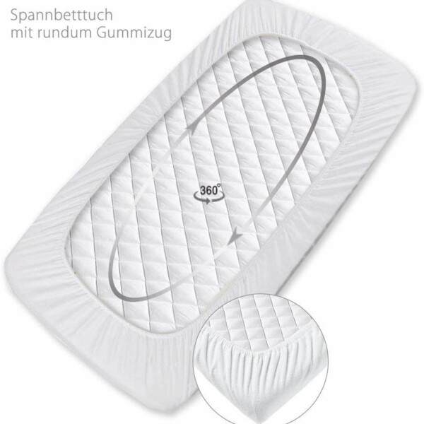 Sei Design Wasserdichter Matratzenschoner Spannbettlaken AQUASTOP Jersey 100% Baumwolle Meist gekauft