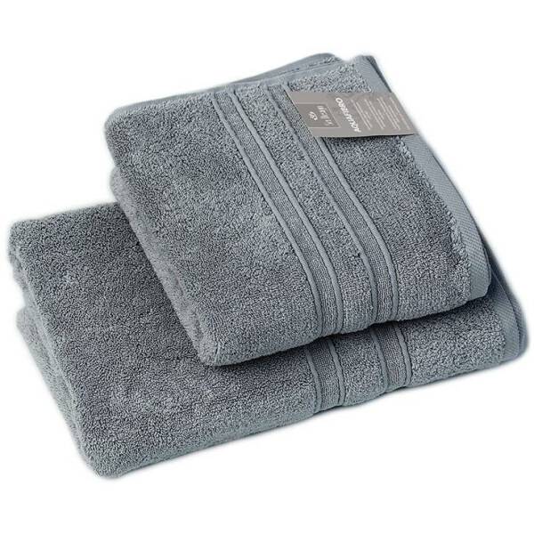 Sei Design 5´er Pack Handtücher 50x100 | Luxus Frottee AQUA FIBRO | 100% Baumwolle Anthrazit-grau Auslauf