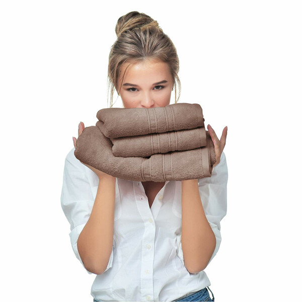 Sei Design Doppelpack Handtücher 70x140 | Luxus Frottee AQUA FIBRO | 100% Baumwolle Schokobraun Blitzverkäufe
