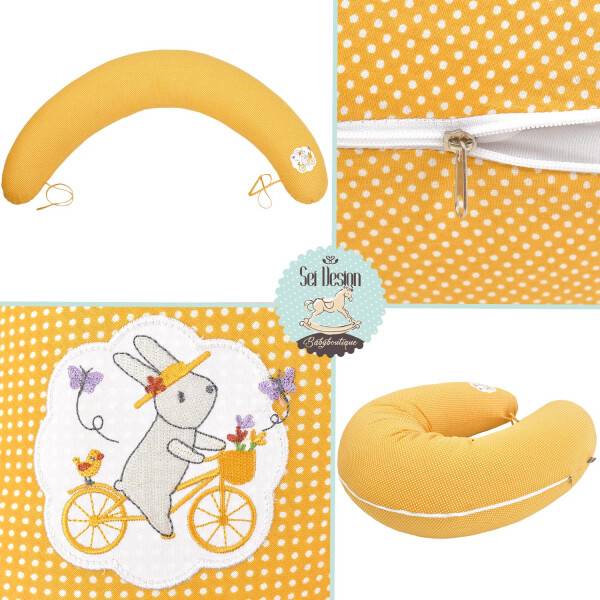Sei Design Bezug 170x30 Sei Design Orange Pünktchen Hase auf Fahrrad Hotsell
