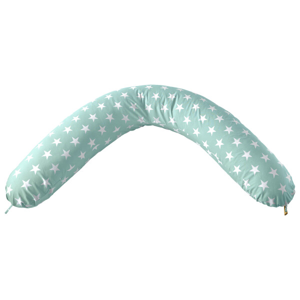Sei Design Bezug 190x30 Holzknopf Sterne-Mint Schlussverkauf