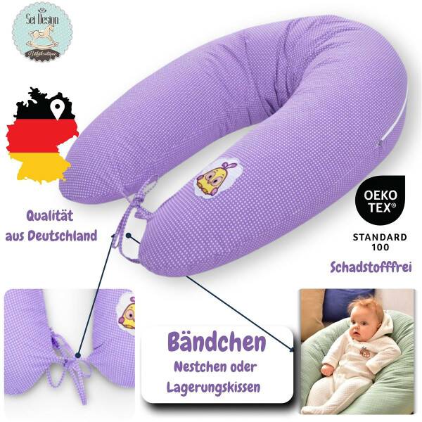 Sei Design Bezug Lila-Kücken Pünktchen 170x30 Outlet