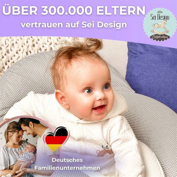 Sei Design Bezug Lila-Kücken Pünktchen 170x30 Outlet