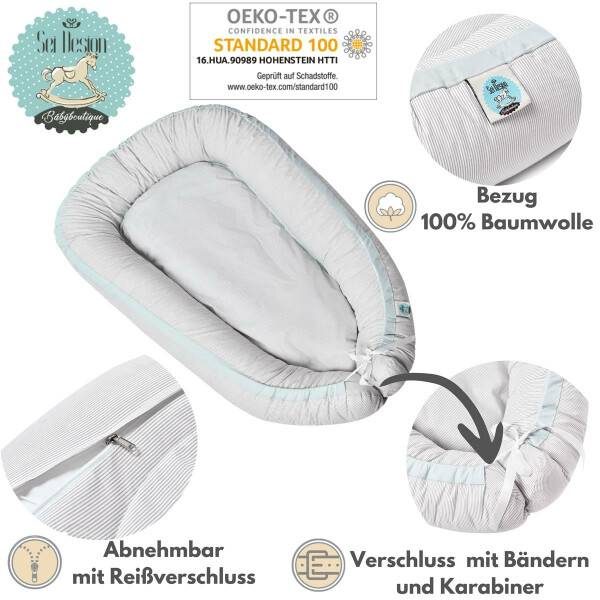 Sei Design Sei Design Babynestchen 88x60x12 Sreifen Hotsell