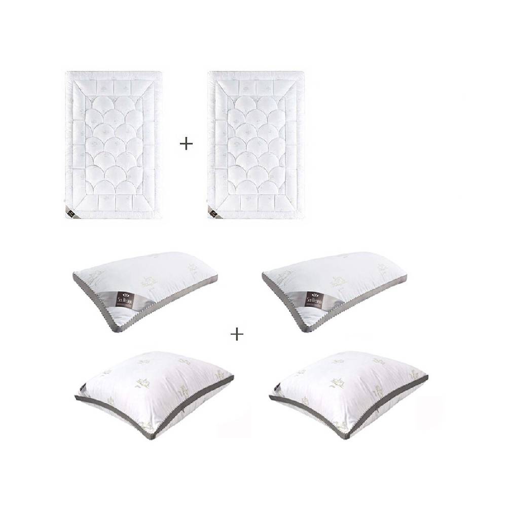 Sei Design SWAN 3D-SET X-Large 2x Bettdecke 135x200 Winter -+ Kopfkissen 2x40x80 + 2x80x80