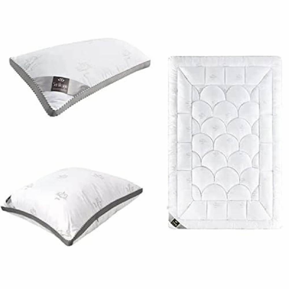 Sei Design SWAN 3D-SET: Bettdecke 135x200 + Kopfkissen 80x80 und 40x80