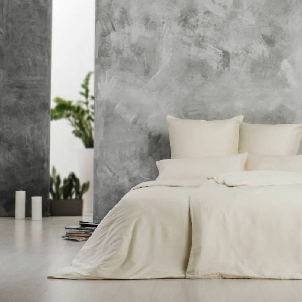 Sei Design Sei Design Bettset Mako Satin 100% Baumwolle Champagner Schlussverkauf