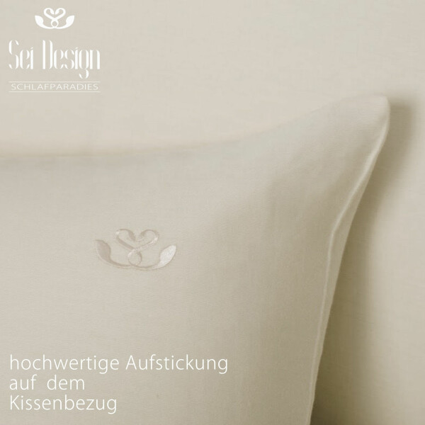 Sei Design Sei Design Bettset Mako Satin 100% Baumwolle Champagner Schlussverkauf