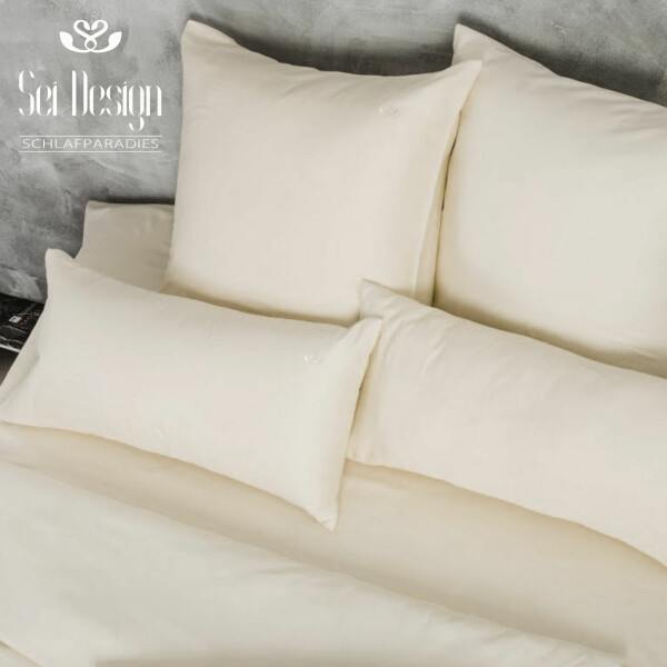 Sei Design Sei Design Bettset Mako Satin 100% Baumwolle Champagner Schlussverkauf