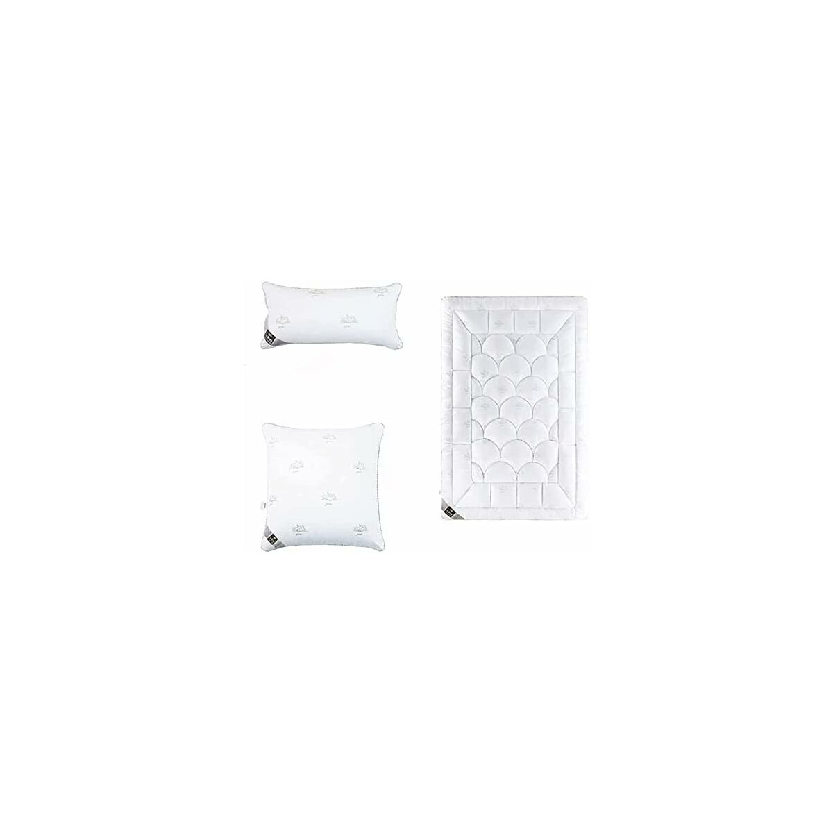Sei Design SWAN-SET: Bettdecke 135x200 + Kopfkissen 80x80 und 40x80