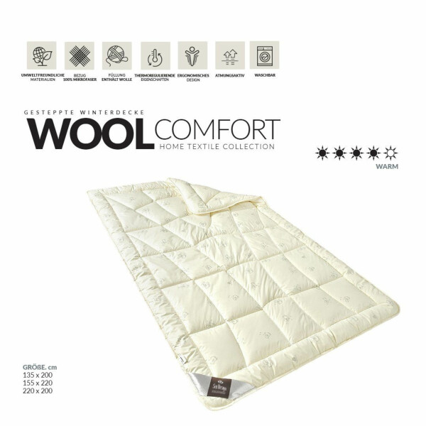 Sei Design Winterbettdecke WOOL COMFORT Collection, 135x200 Meist gekauft