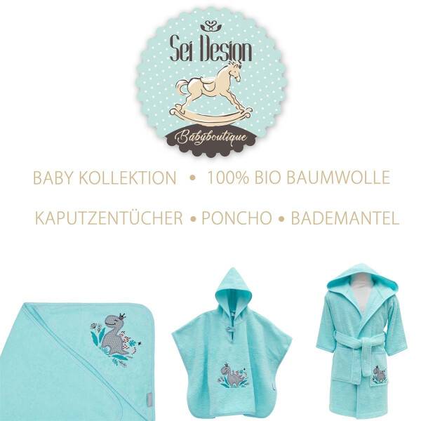 Sei Design Frottee Baby Bademantel | 100% BIO Baumwolle | 6+ bis 3-4 Jahre | Kinder Bademantel Hotsell