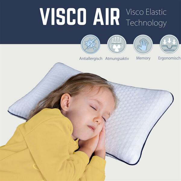 Sei Design Sei Design Visco Air Classic Kinderkopfkissen 50x32x6 mit Memoryeffekt Angebote