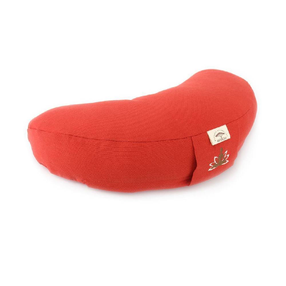 Sei Design Halbmond Yogakissen | Meditationskissen mit Buchweizenschalen-Füllung Rot Hotsell