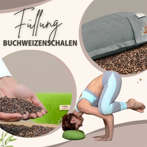 Sei Design Halbmond Yogakissen | Meditationskissen mit Buchweizenschalen-Füllung Rot Hotsell