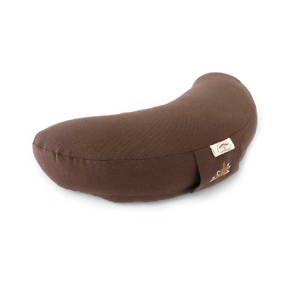 Sei Design Halbmond Yogakissen | Meditationskissen mit Buchweizenschalen-Füllung Schokolade im Angebot