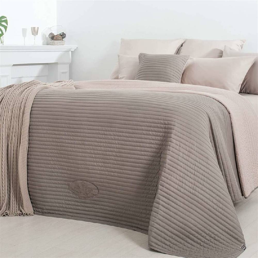 Sei Design Luxus Tagesdecke Royal Ambience, 240x260, taupe/nude