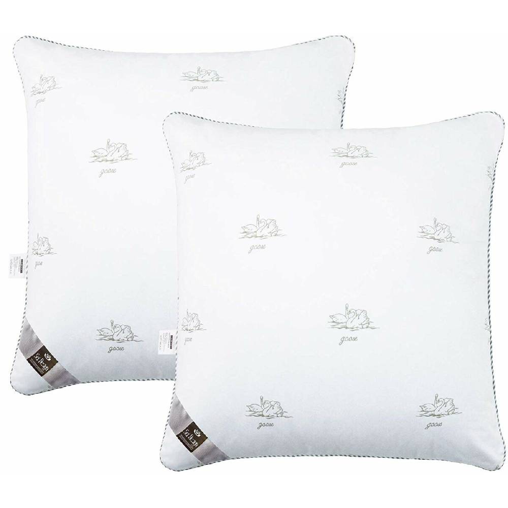 Sei Design Mikrofaser Kopfkissen SWAN, 80x80 cm Doppelpack