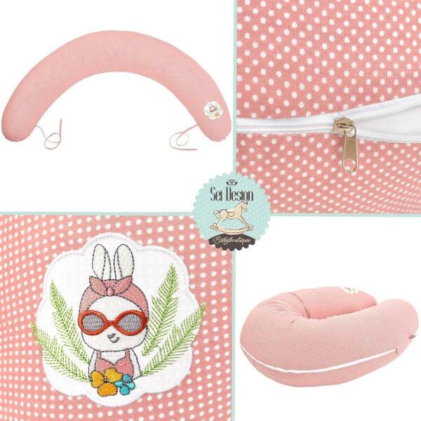Sei Design Stillkissen 170x30 cm | Füllung EPS Mikroperlen | Bezug 100% Baumwolle | Hase mit Sonnenbrille Günstiger Verkauf