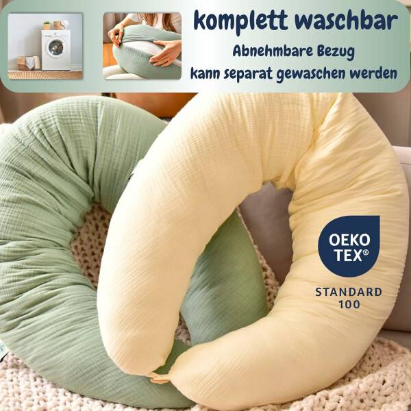 Sei Design Stillkissen 190x30 Bio Baumwollbezug gestrickt Füllung EPS Mikroperlen Online