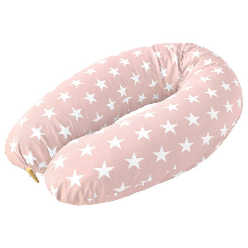 Sei Design Stillkissen 190x30 Sei Design Rosa-Taupe Holzknopf EPS Perlen