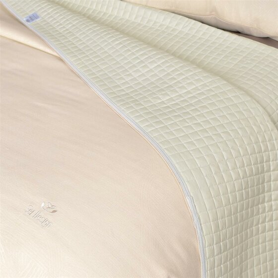 Sei Design Luxus Tagesdecke Bettüberwurf Empress Champagner New 260x240cm inkl. 2x Kissenbezüge 50x70 Schlussverkauf