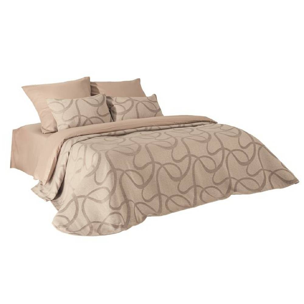 Sei Design Luxus Tagesdecke Bettüberwurf Empress Latte 260x240cm inkl. 2x Kissenbezüge 50x70