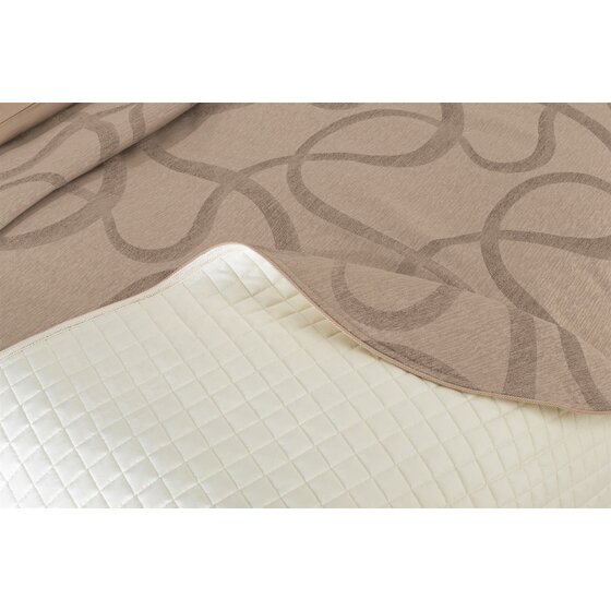 Sei Design Luxus Tagesdecke Bettüberwurf Empress Latte 260x240cm inkl. 2x Kissenbezüge 50x70 Günstiger Verkauf