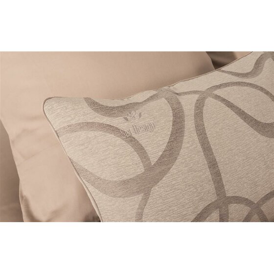 Sei Design Luxus Tagesdecke Bettüberwurf Empress Latte 260x240cm inkl. 2x Kissenbezüge 50x70 Günstiger Verkauf
