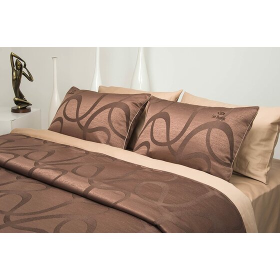 Sei Design Luxus Tagesdecke Set Empress Caramel Fabrikverkauf