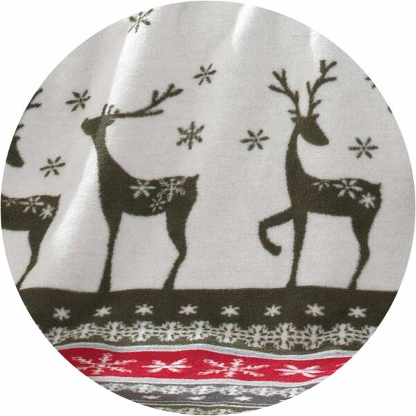 Sei Design Weihnachts Kuscheldecke 150x200 – Zweiseitige Fleece Decke mit Weihnachtlichen Wintermotiven Outlet