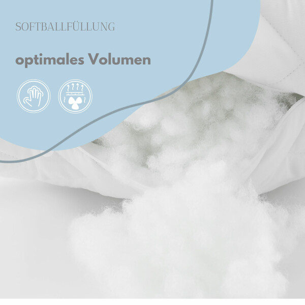 Sei Design Stillkissen 190x30 XXL | Füllung Faserbällchen | Bezug 100% Baumwolle | Aquarell Denim Meist gekauft