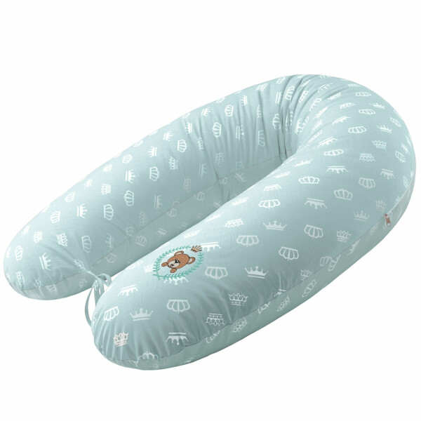 Sei Design Stillkissen 190x30 XXL | Füllung Faserbällchen | Bezug 100% Baumwolle | Krone Mint Online