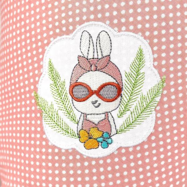 Sei Design Stillkissenbezug 170x30cm 100% Baumwolle Pastel Hase mit Sonnenbrille Blitzverkäufe