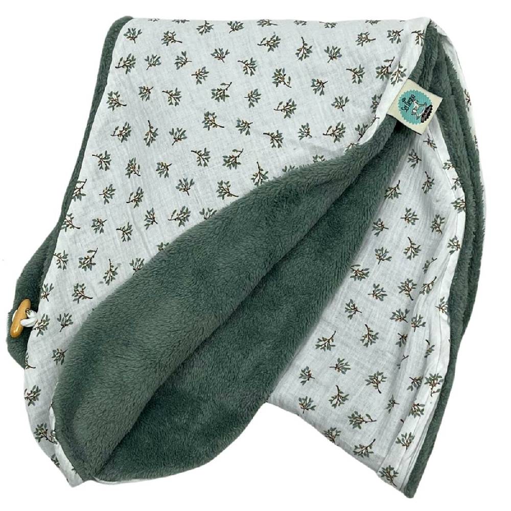 Sei Design Stillkissenbezug aus Musselin und Teddyplüsch für XXL Stillkissen 190x30