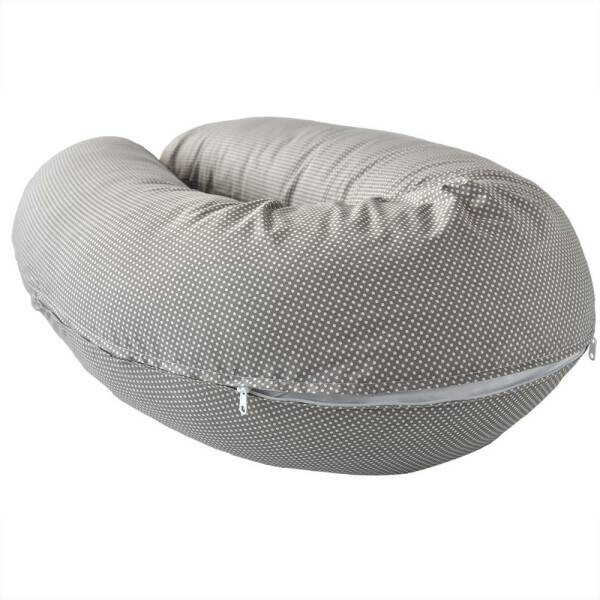 Sei Design Stillkissenbezug Bezug 190x30 Holzknopf Punkte-Taupe Günstiger Verkauf