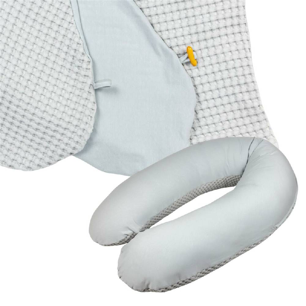 Sei Design Stillkissenbezug XXL 190x30 cm – Hochwertiger Jersey und Waffelstoff
