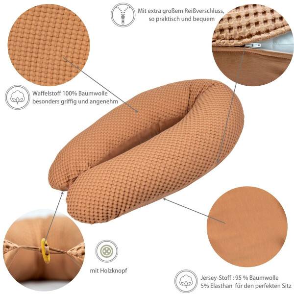 Sei Design Stillkissenbezug XXL 190x30 cm – Hochwertiger Jersey und Waffelstoff Online