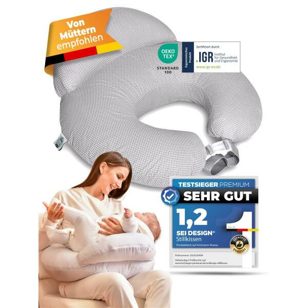 Sei Design Vielseitiges Stillkissen mit verstellbarem Hüftgurt und Sicherheitskissen Outlet