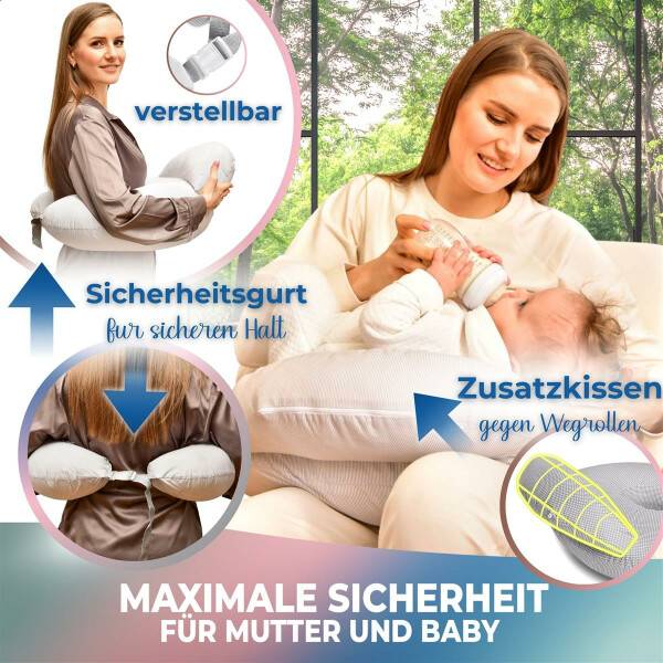 Sei Design Vielseitiges Stillkissen mit verstellbarem Hüftgurt und Sicherheitskissen Outlet