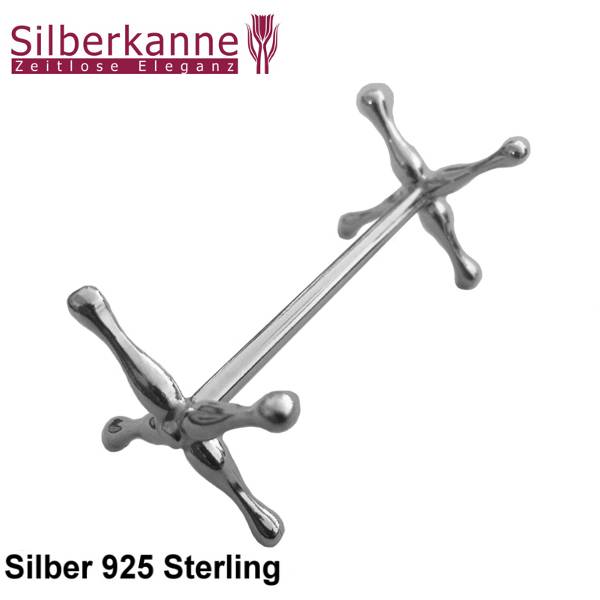 Silberkanne Besteckbänkchen Messerbänkchen Besteckablage L 9 cm Silber 925 Sterling