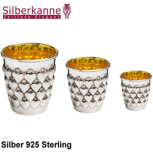 Silberkanne Becher Herz H 7 cm Silber 925 Sterling 80 gramm Hotsell