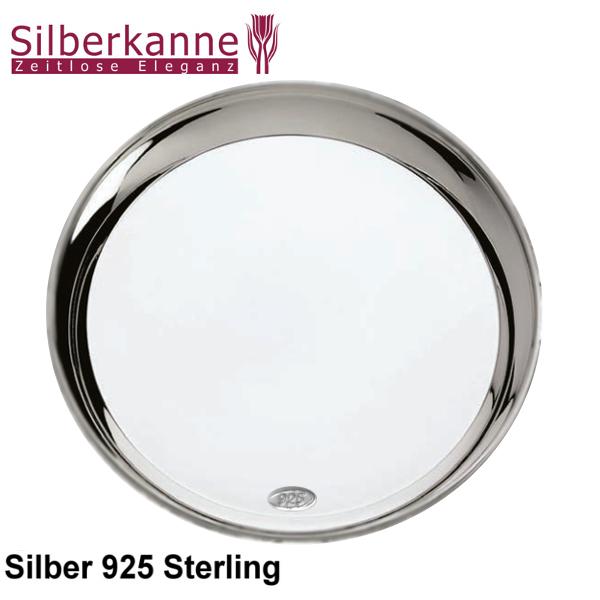 Silberkanne Flaschenteller Prag mit Stehrand D 15 cm Silber 925 Sterling