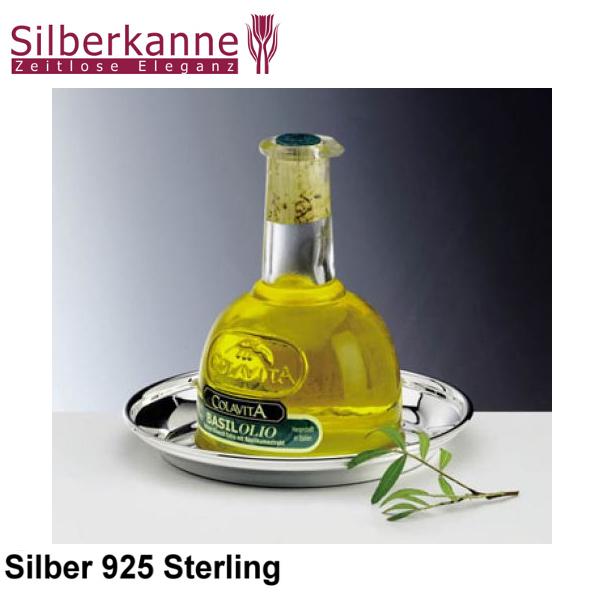 Silberkanne Flaschenteller Prag mit Stehrand D 15 cm Silber 925 Sterling im Angebot