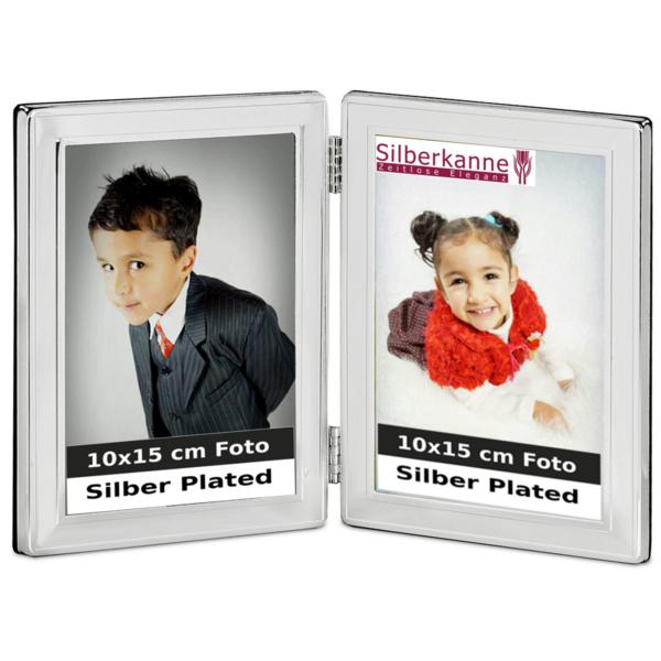 Silberkanne Bilderrahmen Frankfurt 2x 10x15 cm Fotos Silber Plated versilbert
