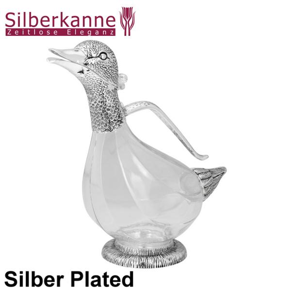 Silberkanne Dekantierente Rotweinkaraffe 0,9 L Silber Plated versilbert